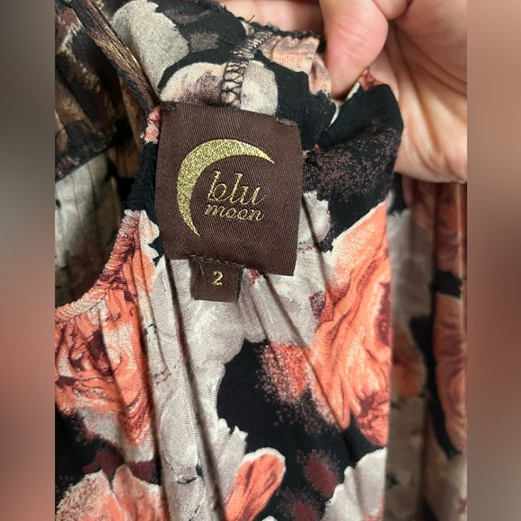 Planet Blue Blu Moon Leopard & Floral maxi dress size 2 - Picture 6 of 10